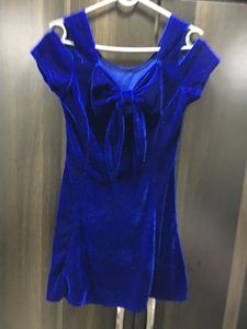 Blue Vlevet Dress