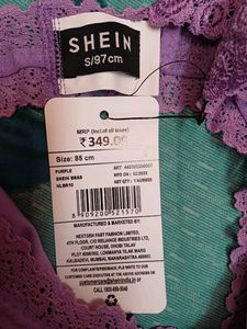 Shein Non Wired Floral Lace Detail Slip On Bralett