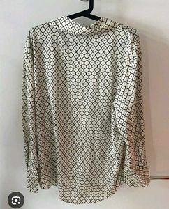 ZARA satin Geometric Shirt