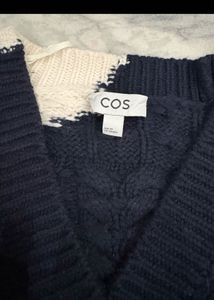 COS Abstract Heavy Knit Baggy Cardigan