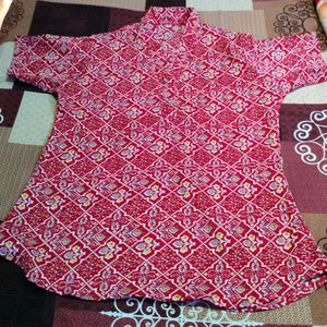 Red Patterned Top