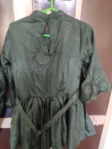 Green Colour Stitched Co-set