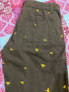 Olive Boys Shorts With Detailing