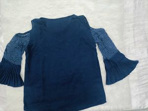 Cold Shoulder Top| Nevy Blue 💙