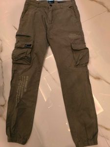 Men’s Olive Brown Cargo Jogger Pants – “New Advent