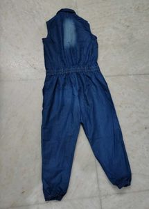Girls Stylish Denim Jumpsuit