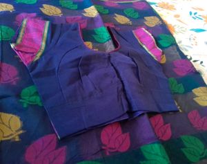 Only Prime DealCotton Silk Saree Stiched Blouse 34