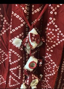 Maroon Mirror Work Kurta
