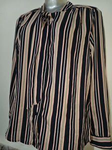 🎄Buy 1, Get 1 Free🎁Striped Blouse with Tie Neck