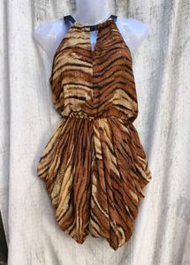49119. Tiger Print Halter Dress