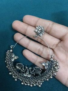 Silver Jhumka Earrings