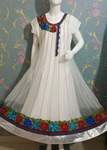 Pretty White Anarkali Suit 😍