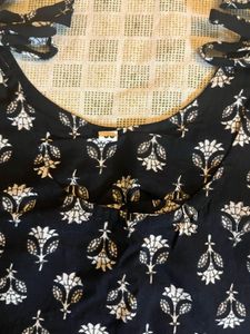 Black Floral short kurti