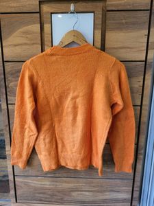 coral orange woolen top