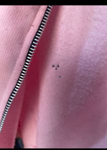 🎀Pink Cropped Zip-Up Hoodie