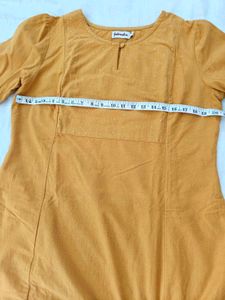 Mustard Embellished Kurta