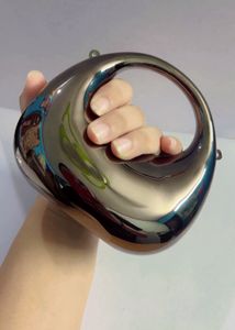 Metallic Circle Clutch
