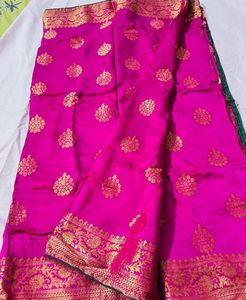 Pink Banarasi Silk Saree