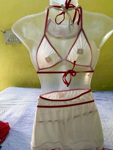 Women&#39;s Sexy Nurse Lingerie Set - 4-Piece