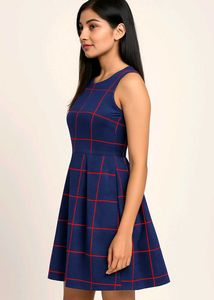 Plaid Fit &amp; Flare Dress
