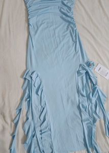 Light Blue Ruffle Dress