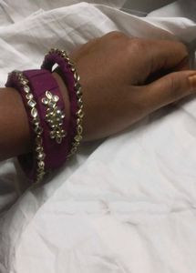 Elegant Handmade Purple Bangles