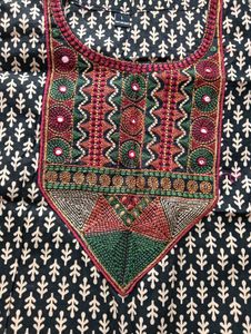 Embroidered Cotton Kurta