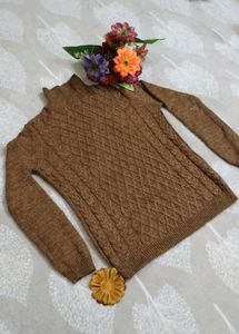 Cozy Brown High Neck Sweater 😍