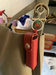 Tira Red Leather Pouch
