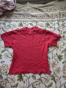 Cute Red Cropped Top