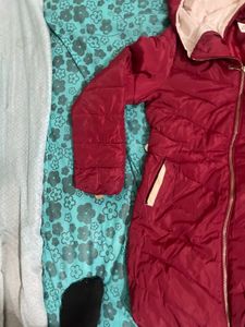 Burgundy Padded Winter Coat