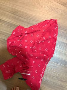 Red Printed Top