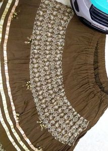 Boho Brown Striped Skirt