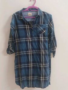 MAX Blue Plaid Flannel Shirt