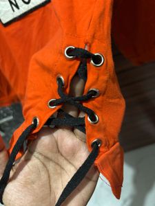 Orange Graphic Sweatshirt