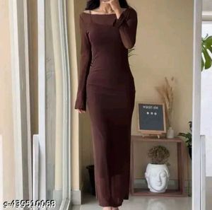Brown Bodycon Maxi Dress🤎