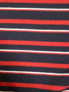 Women Red &amp; Blue Stripe Top