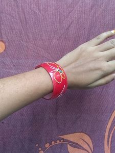 red♥️ Blue 💙 Grey Colour Bangle With Barclet