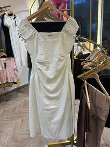 Imported White Dress Rutched Style
