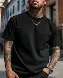Classic Black Terry Cotton T-Shirt