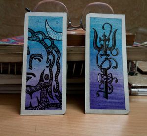 2 Handmade Shiva Bookmarks
