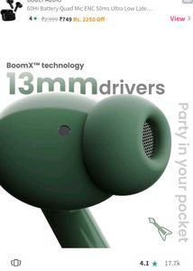 Boult W20 TWS Earbuds Pine Green 🌲