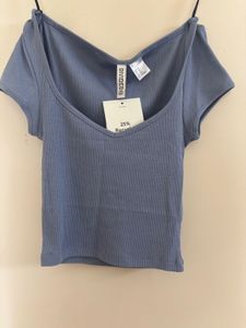 H&amp;M SWEETHEART NECK DETAILED TOP