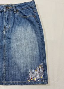 Denim Short Skirt