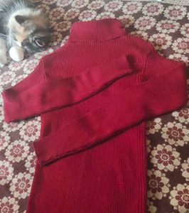 Burgundy Turtleneck Top🍒