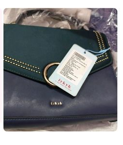 Iykyk Thick Strapped Navy Blue Satchel Bag