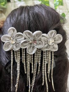 Grey Flower Hair Clip