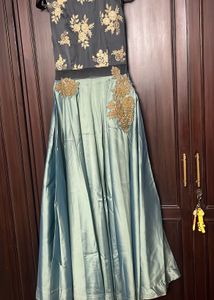 beautiful ethnic gown  with patch wor