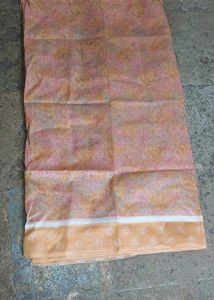 Orange Floral Saree