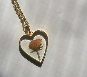 Real Rose Bud Necklace